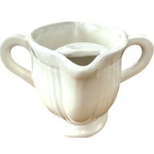 California Pottery Gravy Boat Creamy White w/Double Handles -Vintage